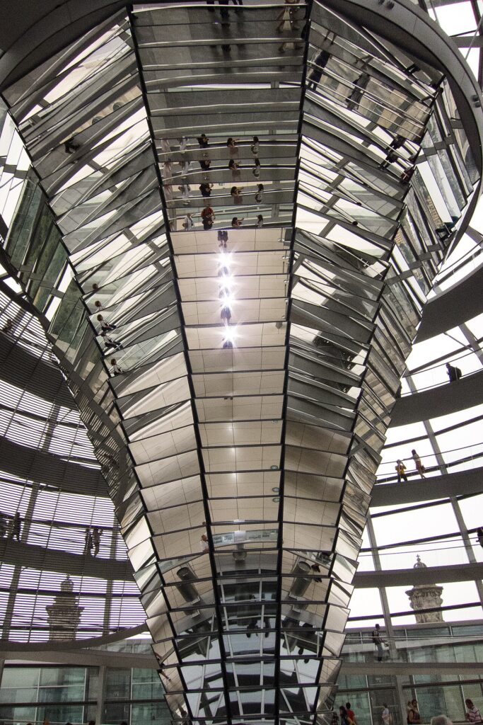 Interno della cupola del Reichstag - Berlino